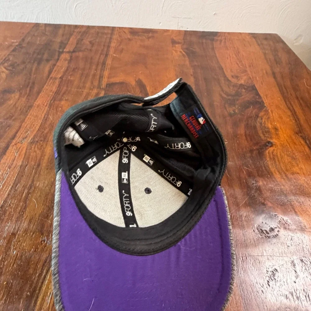 New Era 9FORTY Colorado Rockies Youth Hat Gray Black Adjustable MLB Baseball Cap